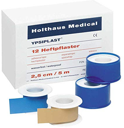 Holthaus Medical YPSITECT - Rotolo di cerotti di fissaggio impermeabile, 2,5 cm x 5 m, 1 pezzo