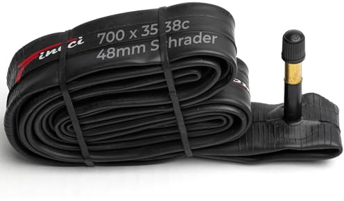 Fincci 700 x 32c 35c 38c Pouces 48mm Chambre à Air de Valve Schrader pour Route Course Route Tournée Vélo Bicyclette