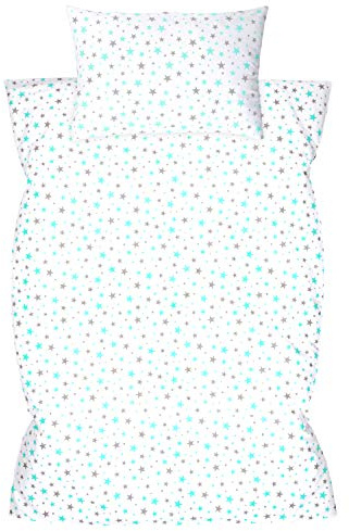 Amilian Kinderbettwäsche 100x135 Baby Bettwäsche Set Größe Babybettwäsche 135x100 mit Kissenbezug 40x60 100% Baumwolle Babybett Kinderbettwäsche 100x135 Jungen Mädchen Bettwaesche