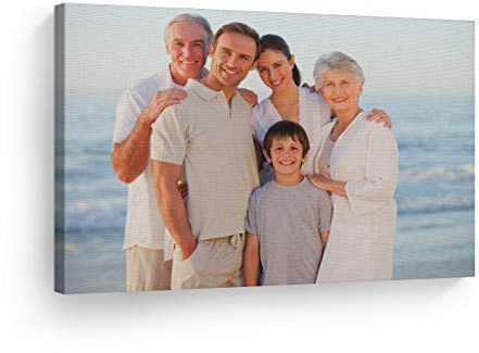 Smile Art Design Custom Canvas Print – Personalized Photo Wall Art, Made to Order in USA, Premium Canvas, Gallery Wrapped