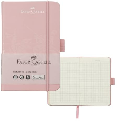 Faber-Castell 27828 – Anteckningsbok DIN A6, 90 x 140 mm, papperskvalitet 100 g/kvm – FSC-mix, rosashadows, 1 styck