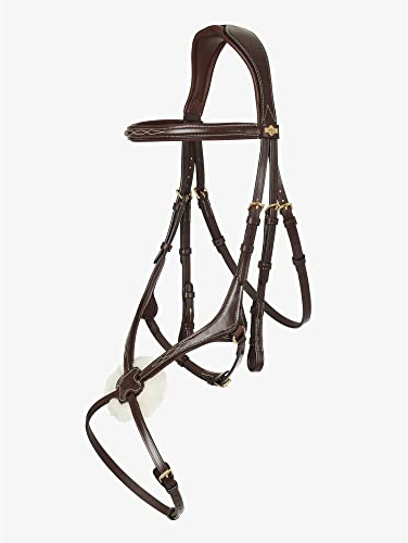 LeMieux Kudos Grackle Bridle - Soft Leather - Reins Sold Separately - Havana - XFull
