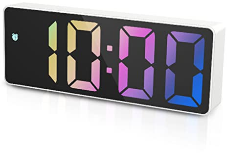 Ankilo Sveglia Digitale, Sveglia da comodino digitale, Con visualizzazione della temperatura, controllo vocale, Sistema 12/24, USB Ricaricare, adatto a casa, Ufficio, camera da letto