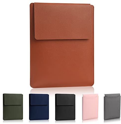 Housse rembourrée pour ordinateur portable 13,3-14, sacoche multifonction fine pour ordinateur portable, compatible avec ordinateur portable 2022 Pro 14, 2015 Pro 13,3/2015 Air 13,3,- marron