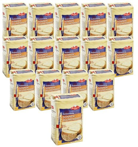 BIELMEIER KÜCHENMEISTER Brotbackmischung Sonnenblumenbrot 15 Stück á 500 g Jeden Tag frisches Brot genießen Made in Baden-Württemberg