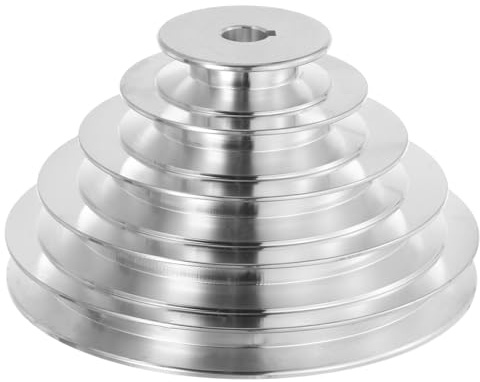 QUARKZMAN Aluminium A-Typ Riemenscheibe Keilriemenscheibe 14mm Bohrung | 5 Stufenscheibe Rad, 55-150mm Außen Durchmesser, für A-Typ Keilriemen 12,7mm Breite Gürtel