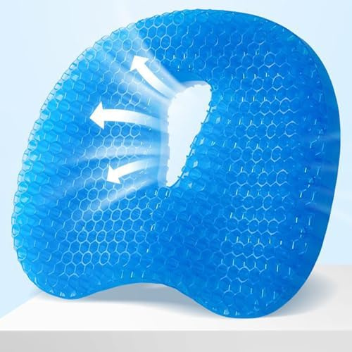 Cuscino in gel per sedersi, cuscino per sedile in gel - Cuscino per sedile in gel traspirante, morbido e confortevole | Cuscino per sedia multifunzionale lavabile in lavatrice con vestibilità ergonomi