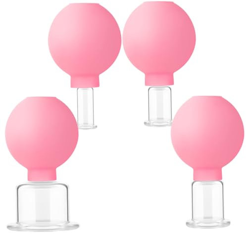 Coppette 4 Pezzi Set Per Coppettazione Kit Per Coppettazione In Vetro Set Per Coppettazione Con Aspirazione Forte Set Per Coppettazione Sottovuoto Per Uso Domestico Per Massaggio Corpo Style2