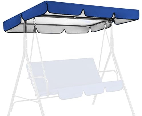 Toldo para columpios de Hollywood, columpio de jardín con toldo de 3 plazas, columpio de jardín con función reclinable, toldo universal, resistente al agua (D)