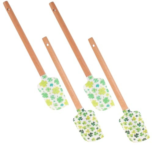 Cabilock 4pezzi Spatole in Silicone Per Dolci Manico in Utensile Per Raschiare Torte Raschietto Per Torte Per Articoli Per Feste e Stoviglie Per Feste Accessori Da Forno Sicuri e Duraturi