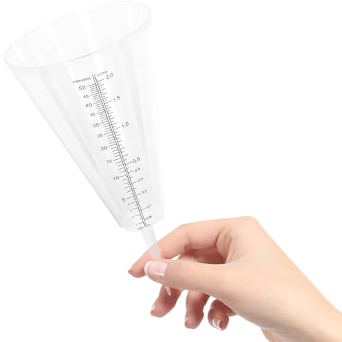 Toddmomy Gobelet Doseur Pluviomètre Plastique avec Échelle Double Et Cône Transparent pour Mesure Précise