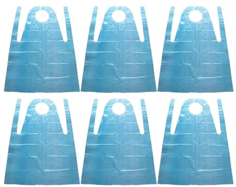 Zeuan Disposable Aprons 40 Pieces Disposable Sleeveless Aprons Kitchen BBQ Housework Plastic Protective Covers
