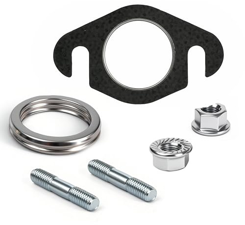 Auspuffdichtung und Stehbolzen Set für 50ccm Roller – Universal Auspuff Dichtungen Auspuffdichtung Krümmer, Kompatibel mit Aerox, Bw's, Booster, Nitro, Jog-R, Ovetto, Mach-G