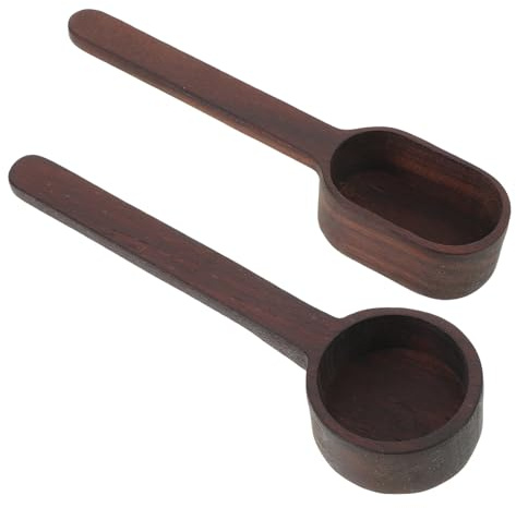 VALICLUD 2 Pièces Lot de Cuillères Doseuses à Café Bois Cuillère Doseuse à Café Moulu Bois pour Expresso et Cuisine