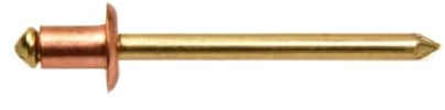 500 Blindniete, runder Kopf, Gorivet, TRS, 3,2 x 8 mm, Kupfer/Messing D-Work