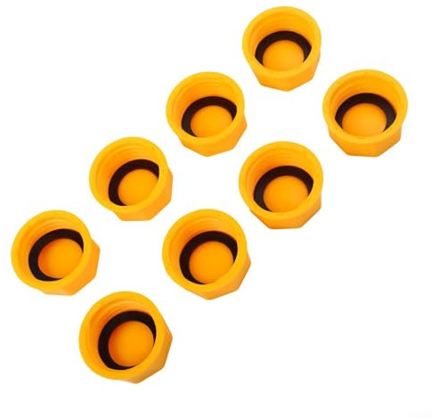 Coperchi per serbatoio carburante per tosaerba, confezione da 8 coperchi in plastica da 5 galloni con filettatura grossa, sigillatura a prova di perdite, portatili e leggeri, stoccaggio del carburante
