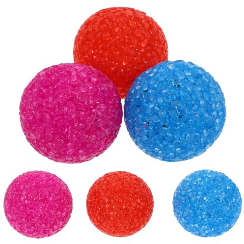SHOWERORO Jeux de Chasse pour Chats, 6 Balles à Grelot 5 CM en Plastique, Jouets Sensoriels pour Chatons et Chats D’Intérieur Couleur Aléatoire