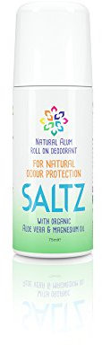 Green Bear - SALTZ Natural Deodorant Crystal ROLL-ON -100% Natural Ingredients, Fragrance Free, Vegan & Cruelty Free, Unisex for Adults & kids - 75ml