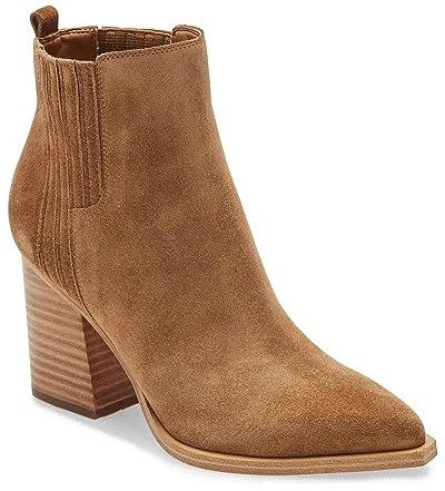 Imily Bela Womens Ankle Boots Pointed Toe Chunky Stacked Mid Heeled Booties