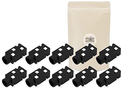 Adaptout 10 x Mini-Klinkenstecker 3,5 mm weiblich zum Löten PCB Board Stereo