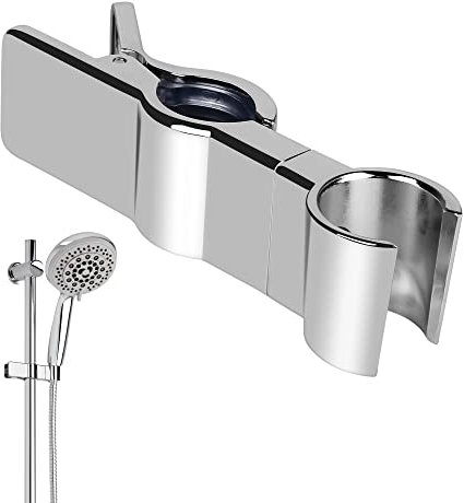 Supporto per soffione doccia Vegena, supporto per doccetta, supporto per doccia, senza foratura, regolabile, 22-25 mm, per bagno, metallo cromato