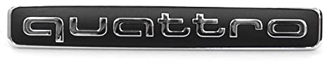Audi 4K0853736A9B9 Plakette Quattro Schriftzug Kühlergrill Emblem Logo, nur für Fahrzeuge mit Automatischer Distanzregelung (Acc)