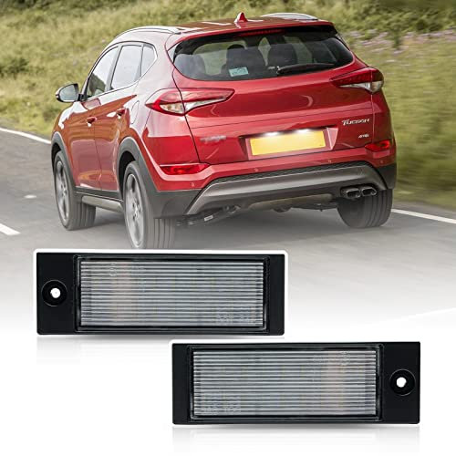 njssjd LED-Kennzeichenleuchte, kompatibel mit H.yundai Tucson ix35, Kia XCeed 2019-, NIRO EV 2022- Xenon-weiße Kennzeichenleuchte, Tag-Lampe
