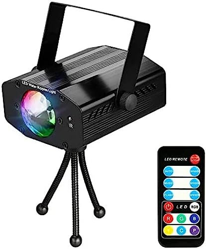 Projector Party Disco DJ Lights Ocean Wave Stage Lighting Effects 7 RGB Colors Mini Strobe LED Ball For Kids Toys Birthday Gifts Holiday Night Lamps Club Karaoke House Bedroom Bar Wedding Show,inc