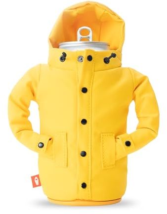Puffin - The Raincoat Jacket - Insulated 12 oz Can Cooler I Beer Bottle & Soda Can Insulator, Keep Drinks and Beverages Cold - Creamsicle