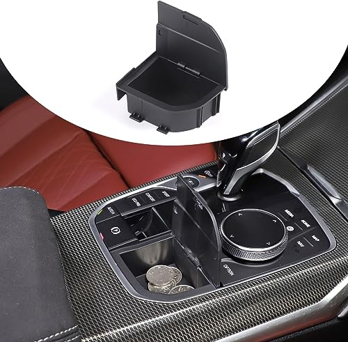 YANER Auto Central Gear Organizer Aufbewahrungsbox Verkleidung Kompatibel mit 2 3 4 Series X3 X4 X5 X6 X7 Z4 F40 G20 G26 G01 G02 G05 G06 G07 G29, Mittelkonsolen-Ablagefach (mit Deckel)