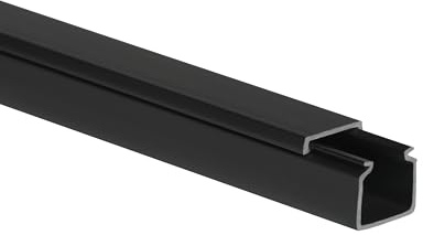 KOMIB KK1616SCH Kabelkanal 16 x 16 x 2000 mm schwarz PVC 10 Meter (5 Stück) 10M - 5 x 2m VDE KK1616SCH-10M