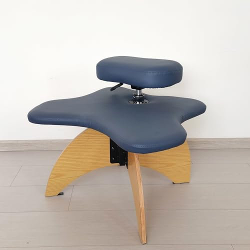 Ergonomischer Kniestuhl mit Rückenstütze - Höhenverstellbarer Haltungsstuhl für Meditation & Komfort - Vielseitiger Kreuzbeinstuhl mit gepolstertem Kissen & Kniestütze