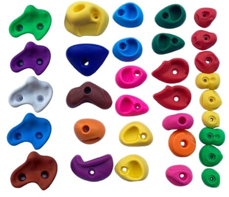 Kletterhalter,Klettergriffe für Felswände,Klettern im Freien,verschiedenen Formen,Kletterfelsen in verschiedenen Größen und Farben,Kommt mit Befestigungsmaterial,Klettersteine für Kletterwand