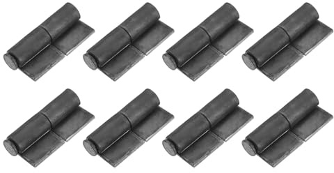 sourcing map Lot de 8 charnières de porte soudables en acier au carbone soudées avec goupille amovible, charnières soudées pour portail en métal, porte battante, rampe de remorque