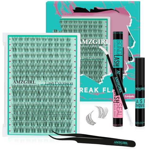 Lavendy Wimpern Set, D-Curl DIY | 160 Stk., inkl. weißer Bindung, Siegel, Entferner & Applikator