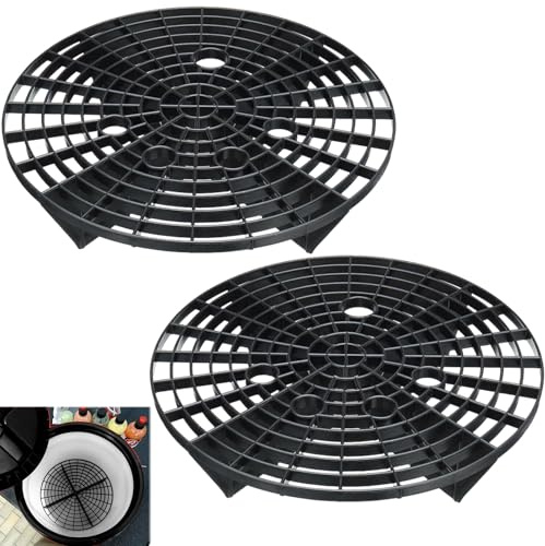 Comioke Car Wash Bucket Sand Filter Screen, 2pc Car Wash Bucket Insert, Automotive Bucket Insert Grit Traps, Grit Guard Insert, Bucket Insert System, Bucket Guards 26cm (Black)