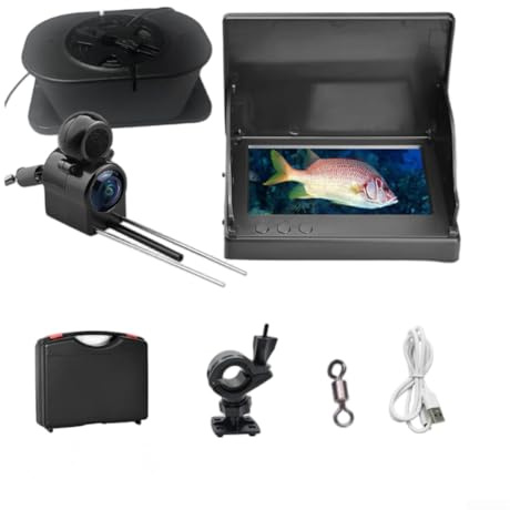 4 3 pollici LCD Fish Finder e 220 gradi grandangolare fotocamera con cavo lungo per visione notturna e osservazione subacquea dei pesci (30 metri)