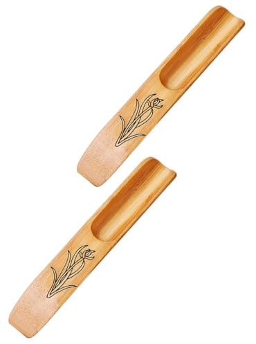 UTHCLO 2 Piezas Herramientas De Té Matcha Agitador Multifunción Cucharadita De Cucharas Medidoras Cucharas Pequeñas Light Brown