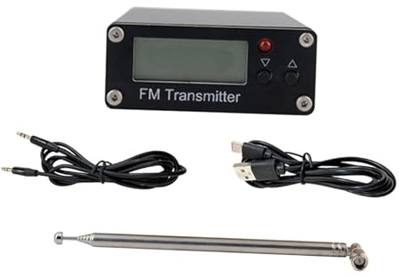 FashionCha Transmisor de 0,5 W con Alcance de 2000 m, emisor de modulación para transmisión en estacionamientos Escolares.