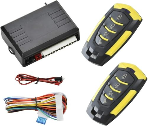 Riloer Sistema de alarma universal para coche, control remoto, bloqueo central de puerta