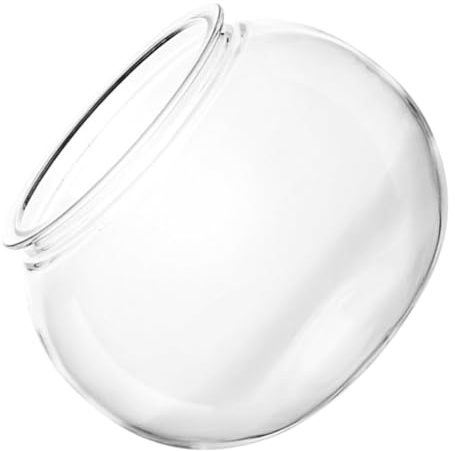 Hemobllo Transparentes Pet Kugelaquarium Umsturzsicher Große 18,2cm Tisch Deko Fischglas für Büro und Zuhause