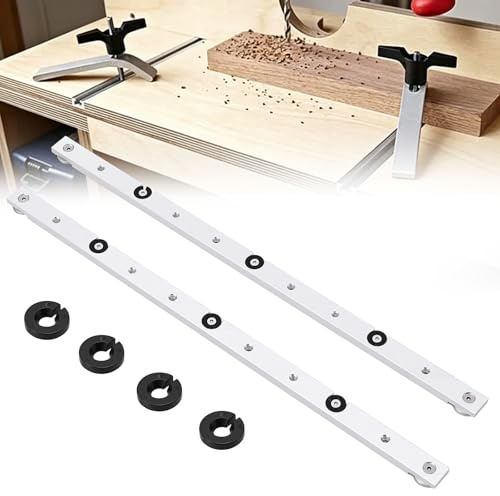Miter Bar Slider - 2 barre per troncatrice, 9,5 x 19 x 450 mm, in lega di alluminio, universale, per guida a T, trapano da tavolo, sega a nastro