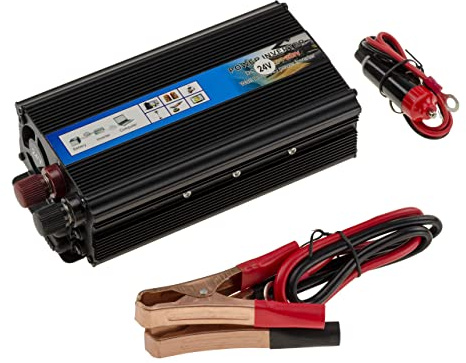 KALEA-INFORMATIQUE Convertisseur 24V vers 220V 500W continus 1000W crête | Convertisseur de tension 24 V vers 220 V délivrant une puissance continue de 500 W et une puissance de crête de 1000 W.