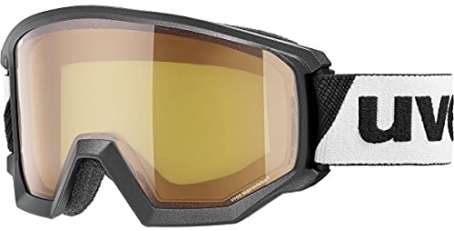 Uvex athletic LGL Skibrille, black/lasergold lite-blue, one size