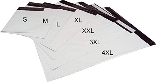 100 Stk. Versandtüten Versandbeutel Versandtaschen 250x180+50 mm Größe S (B5) mit selbstklebenden Permanentklebeverschluss