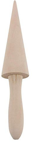 Cream Horn Molds Wooden Krumkake Cone Mold Nontoxic for DIY Baking Egg Cake Waffles Kitchen Tool Large Size