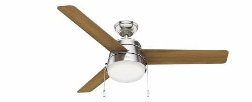 Hunter Aker Indoor Ceiling Fan with LED Light and Pull Chain Control