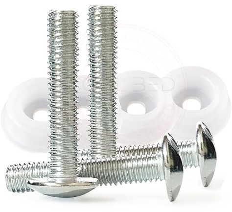 COOL BED 4 x Headboard Bolts and Washers Fixings Screws for Divan Beds (4 x Bolts & Washers)