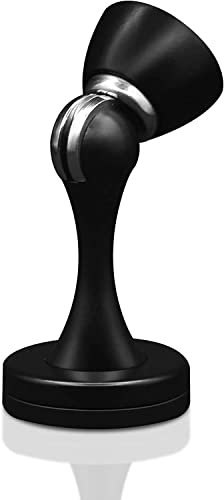 Door Stops, Magnetic Door Stop, Stainless Steel Black Magnetic Door Stopper Holder Heavy Duty Magnetic Door Stoppers for Walls and Floor Durable Outdoor Floor Doorstop, Keep Door Open, 1Pack