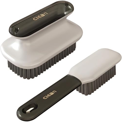 Laundry Stain Brush Household Scrub Brush Laundry Brush for Stain Removal | 2 Pack Soft Bristle Brush Stain Brush for Clothes Scrubbing Bathroom Cleaning Brush, Easy to Hold